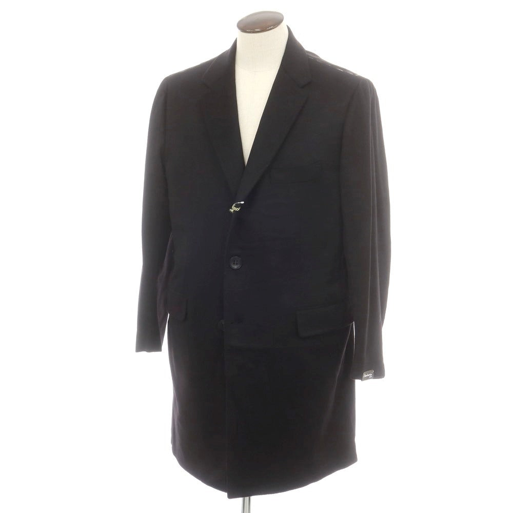 【中古】【未使用】サルトリオ Sartorio カシミヤ チェスターフィールドコート ブラック【サイズ54】【メンズ】 中古】【未使用】サルトリオ Sartorio カシミヤ チェスターフィールド