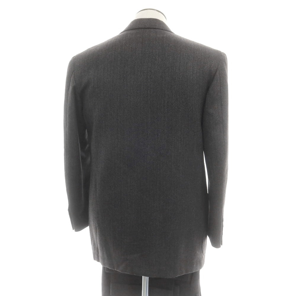 【中古】アントニオ パニコ Antonio Panico ヘリンボーンウール 3つボタンスーツ ダークグレー【 50 】【 状態ランクC 】【 メンズ 】