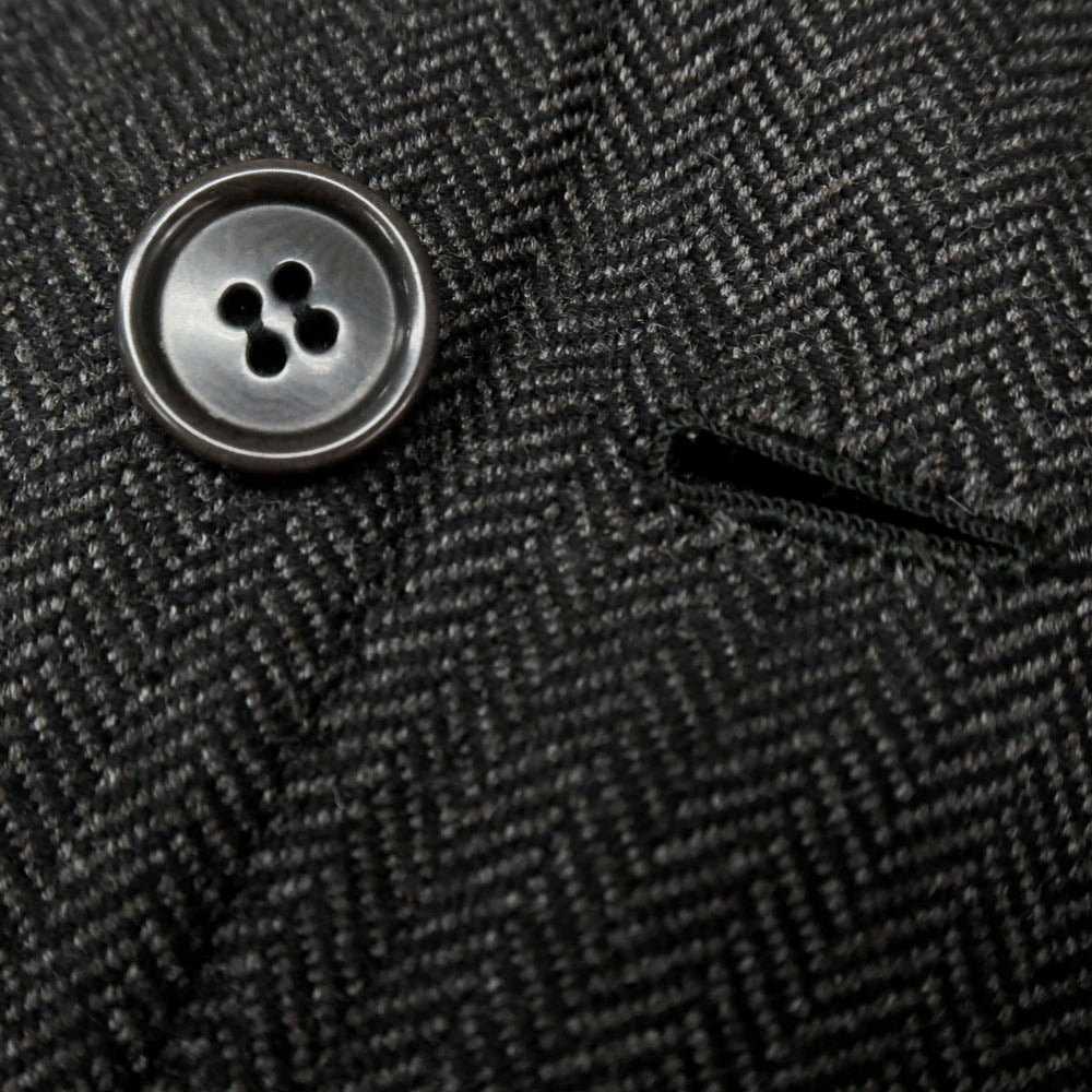 【中古】アントニオ パニコ Antonio Panico ヘリンボーンウール 3つボタンスーツ ダークグレー【 50 】【 状態ランクC 】【 メンズ 】