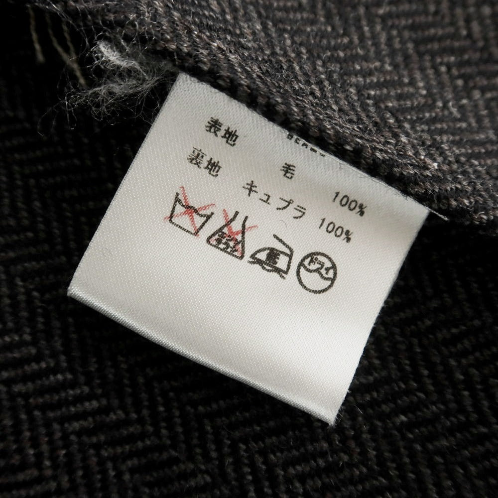 【中古】アントニオ パニコ Antonio Panico ヘリンボーンウール 3つボタンスーツ ダークグレー【 50 】【 状態ランクC 】【 メンズ 】