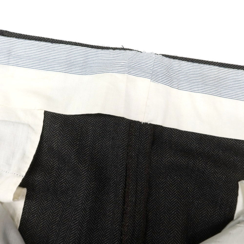 【中古】アントニオ パニコ Antonio Panico ヘリンボーンウール 3つボタンスーツ ダークグレー【 50 】【 状態ランクC 】【 メンズ 】