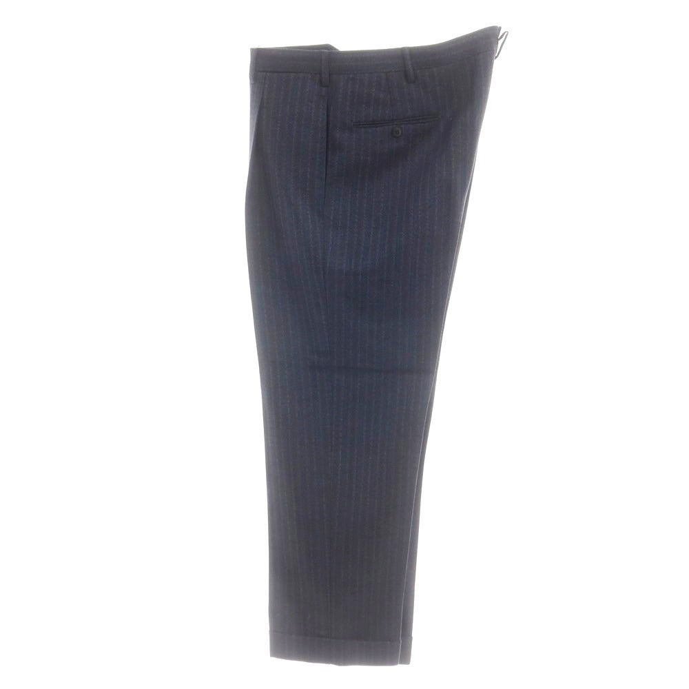 【中古】アントニオ パニコ Antonio Panico ウール ストライプ 3つボタンスーツ ネイビーxレッド【 50 】【 状態ランクC 】【 メンズ 】