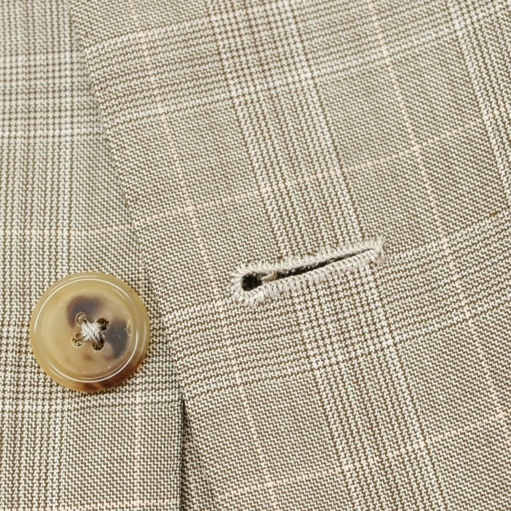 【中古】オックスフォード クローズ Oxxford Clothes ウール 3つボタンスーツ ベージュ【 上40/下34 】【 状態ランクC 】【 メンズ 】