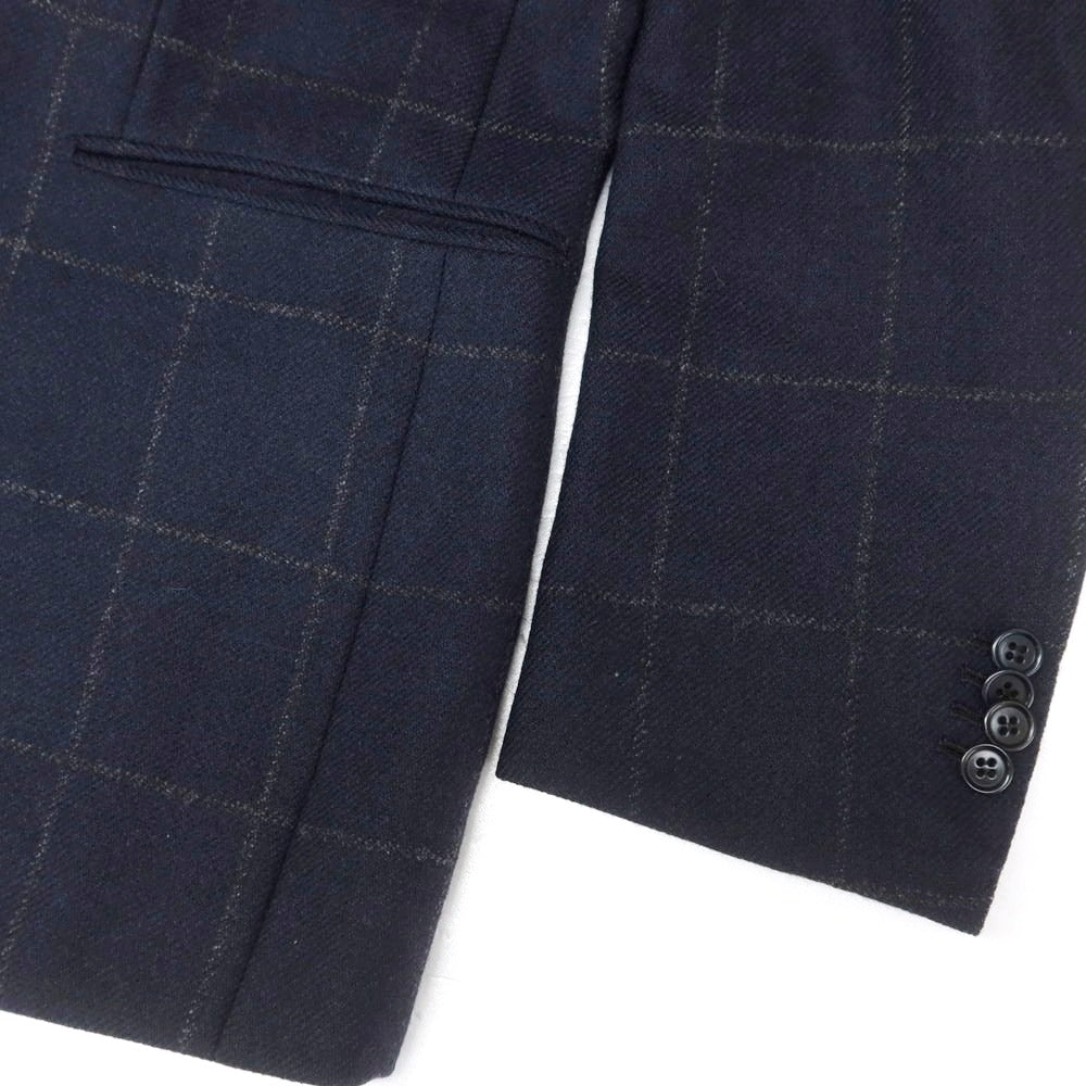 【中古】チロパオーネ キートン Ciro Paone Kiton タイユタイ別注 ウール スリーピース チェック 3つボタンスーツ ネイビーxグレー【 52 】【 状態ランクB 】【 メンズ 】