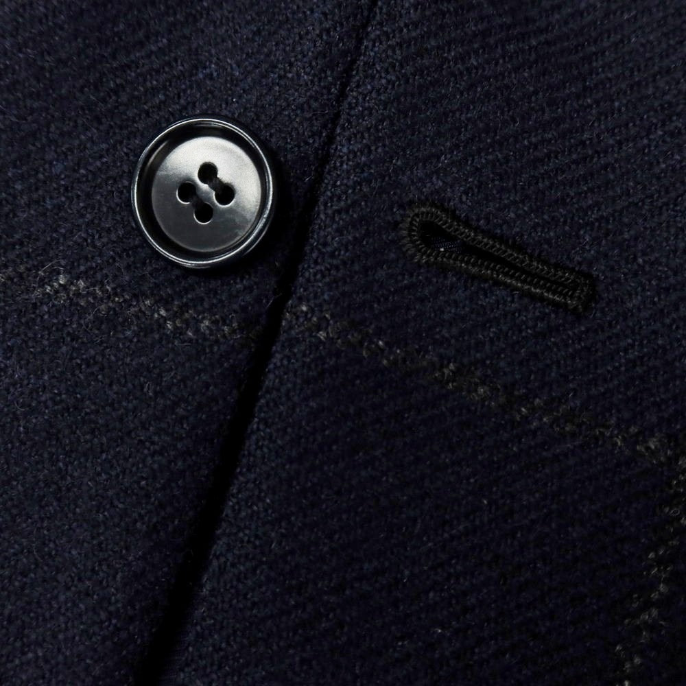 【中古】チロパオーネ キートン Ciro Paone Kiton タイユタイ別注 ウール スリーピース チェック 3つボタンスーツ ネイビーxグレー【 52 】【 状態ランクB 】【 メンズ 】