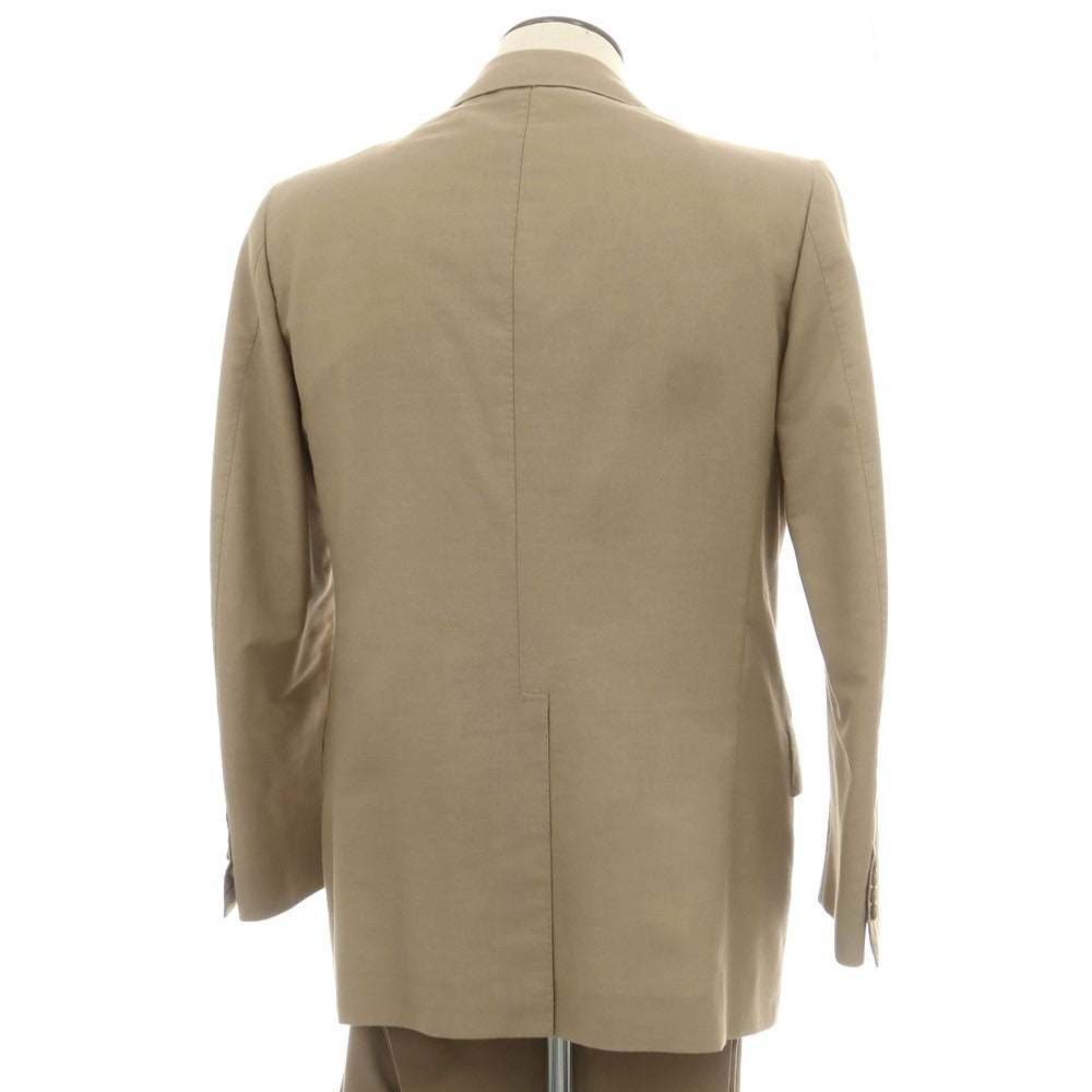 【中古】チェーザレ アットリーニ Cesare Attolini コットンモヘヤウール 2つボタンスーツ オリーブベージュ【 50 Drop7 】【 状態ランクC 】【 メンズ 】