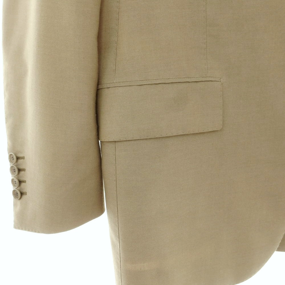 【中古】チェーザレ アットリーニ Cesare Attolini コットンモヘヤウール 2つボタンスーツ オリーブベージュ【 50 Drop7 】【 状態ランクC 】【 メンズ 】