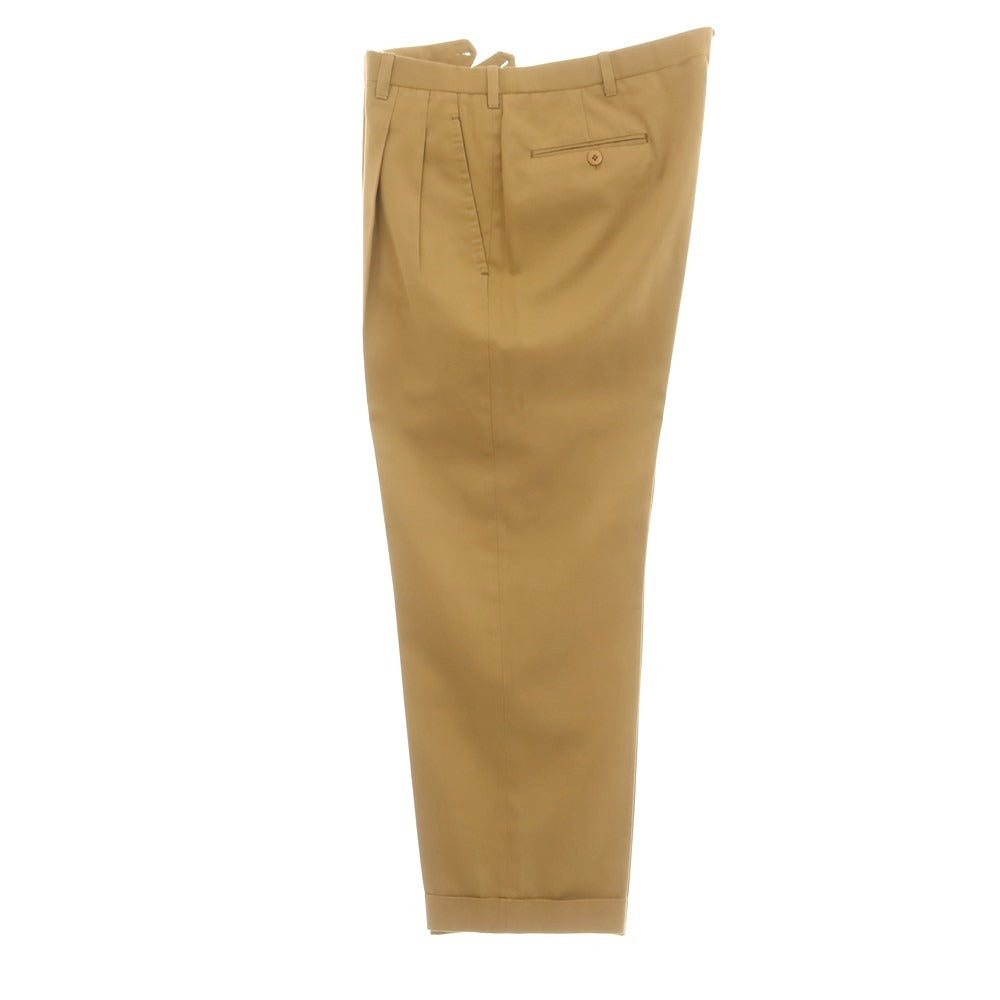 【中古】ルイジ ボレッリ Luigi Borrelli NERANO ツイルコットン 3つボタンスーツ キャメル【 50 Drop7 】【 状態ランクC 】【 メンズ 】