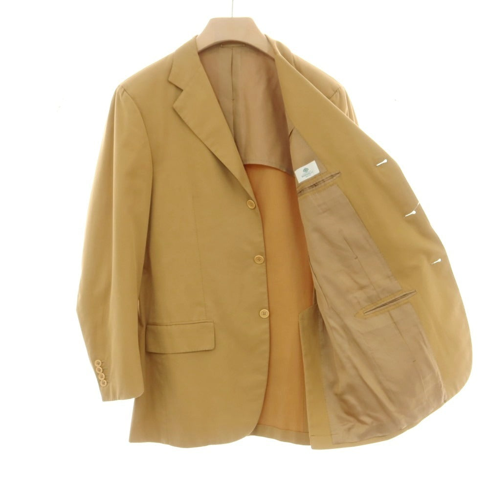 【中古】ルイジ ボレッリ Luigi Borrelli NERANO ツイルコットン 3つボタンスーツ キャメル【 50 Drop7 】【 状態ランクC 】【 メンズ 】