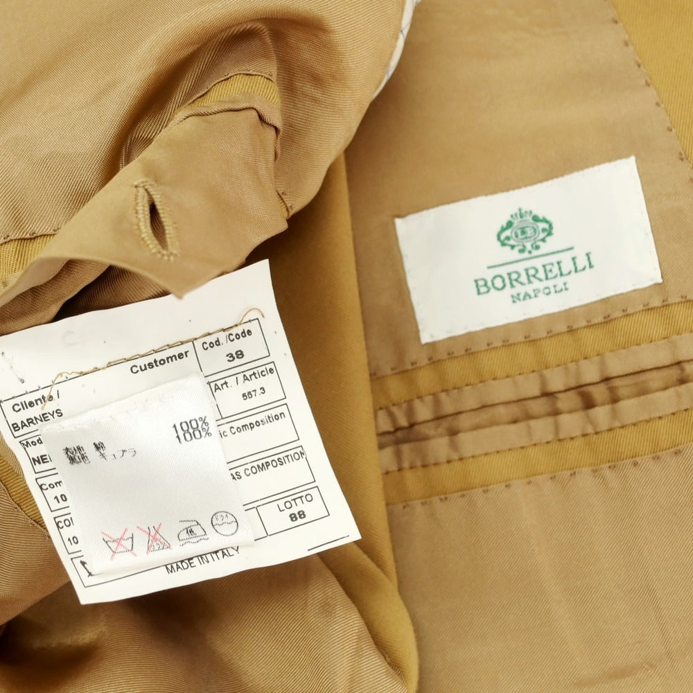 【中古】ルイジ ボレッリ Luigi Borrelli NERANO ツイルコットン 3つボタンスーツ キャメル【 50 Drop7 】【 状態ランクC 】【 メンズ 】