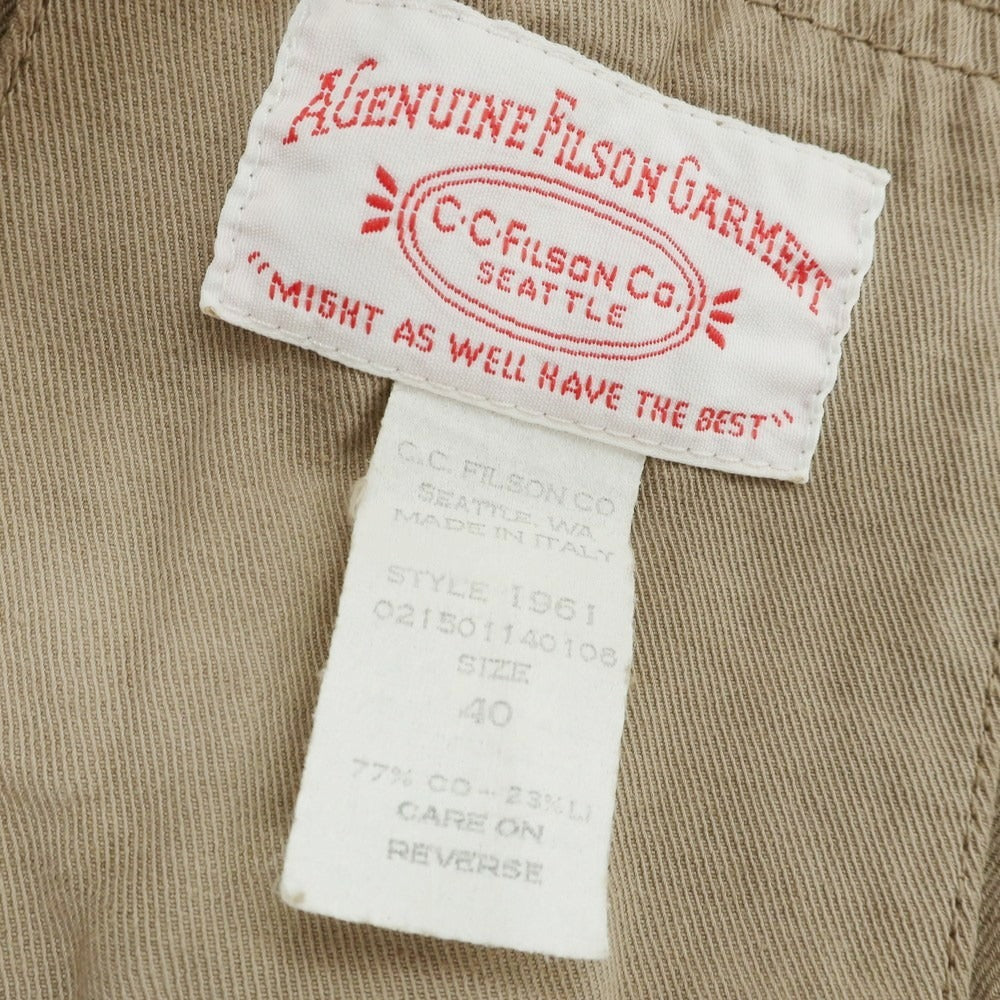 【中古】フィルソン FILSON コットンリネン ハンティングジャケット ベージュ【 40 】【 状態ランクB 】【 メンズ 】