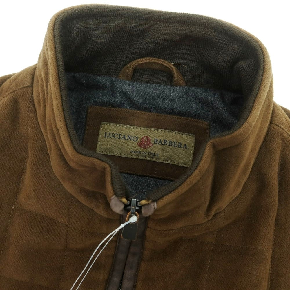 【中古】ルチアーノ バルベラ LUCIANO BARBERA コットン キルティング ベスト ブラウン【 50 】【 状態ランクC 】【 メンズ 】