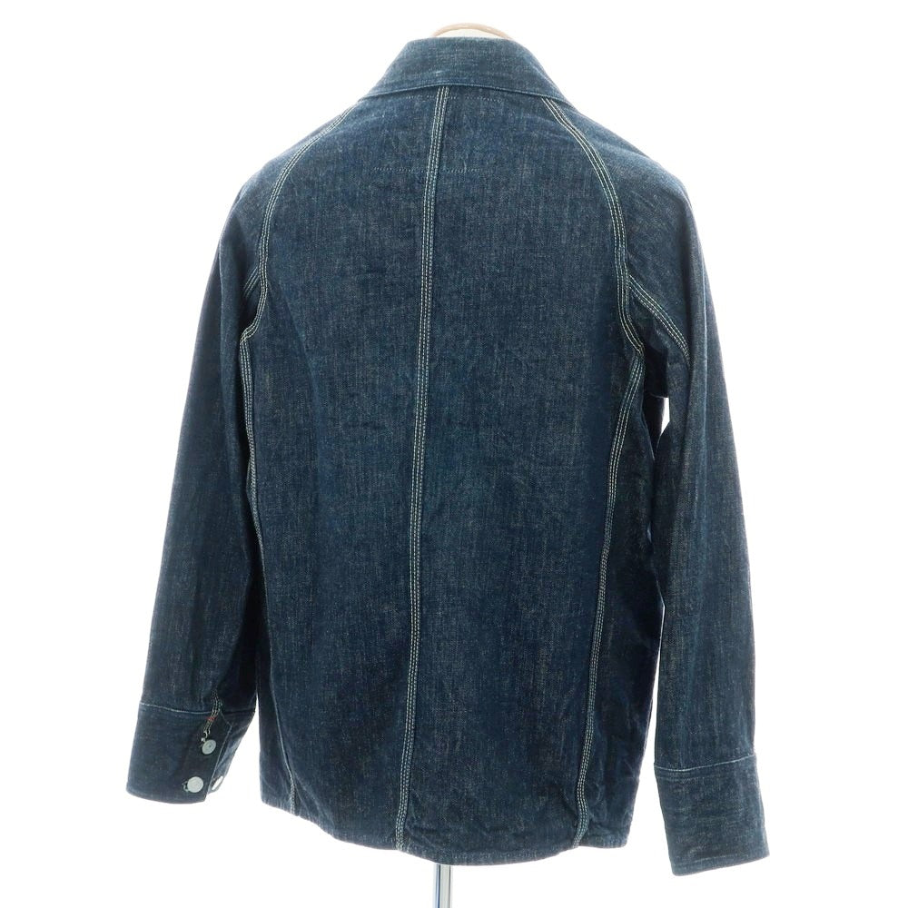 【中古】エヴィス EVISU 新恵美寿神頭 デニム カバーオール ジャケット Lot:1012 ネイビー【 40 】【 状態ランクB 】【 メンズ 】
