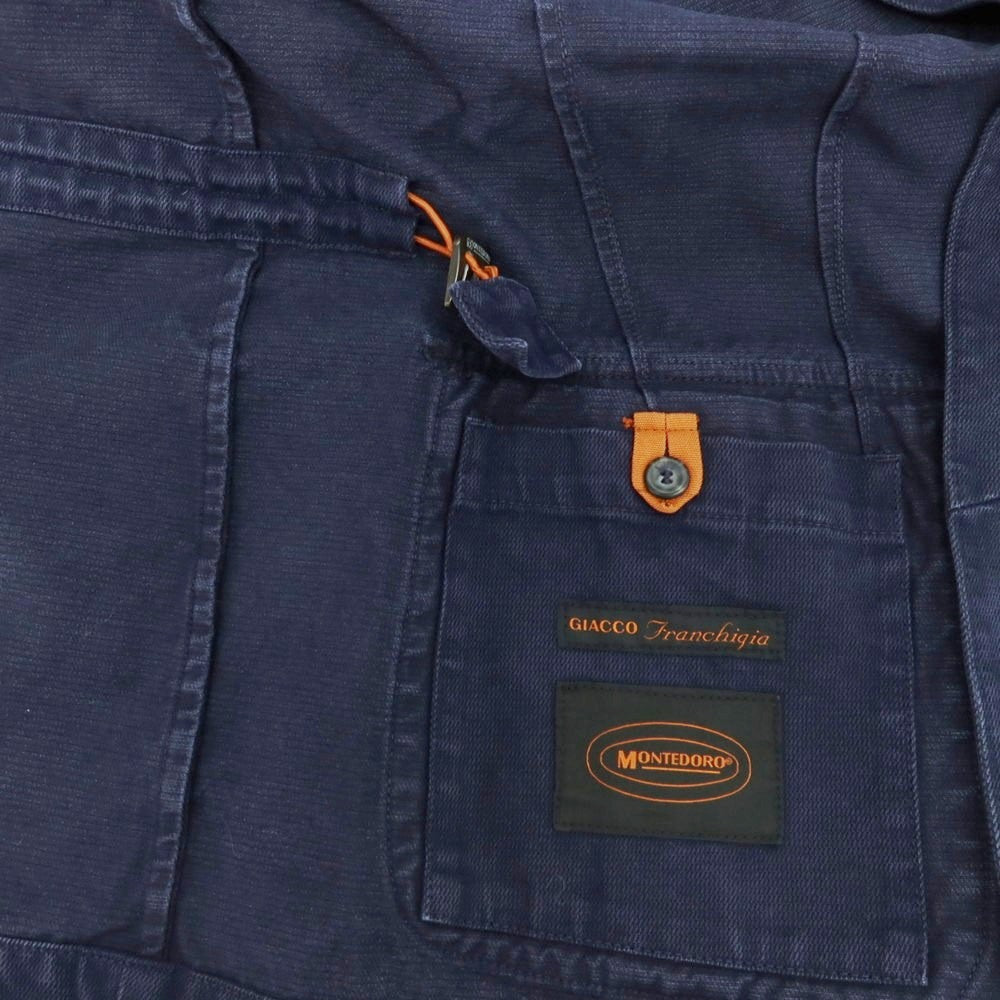 【中古】モンテドーロ Montedoro コットン フィールドジャケット ネイビー【 50 】【 状態ランクC 】【 メンズ 】