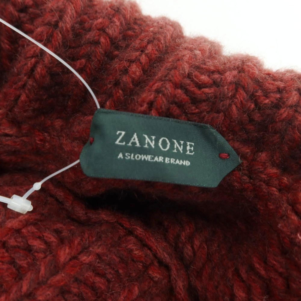 【中古】ザノーネ ZANONE ウールヤク タートルネック プルオーバーニット ダークレッド【 50 】【 状態ランクB 】【 メンズ 】