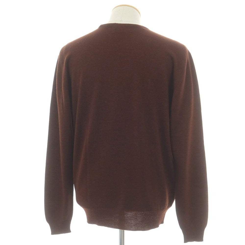 【中古】ジョンスメドレー JOHN SMEDLEY ハイゲージ ウール クルーネック プルオーバーニット ブラウン【 M 】【 状態ランクB 】【 メンズ 】