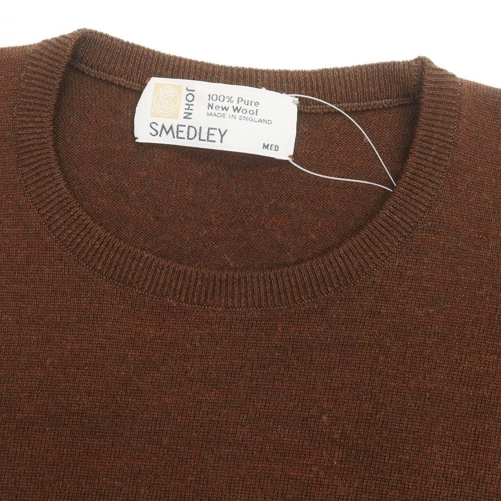 【中古】ジョンスメドレー JOHN SMEDLEY ハイゲージ ウール クルーネック プルオーバーニット ブラウン【 M 】【 状態ランクB 】【 メンズ 】