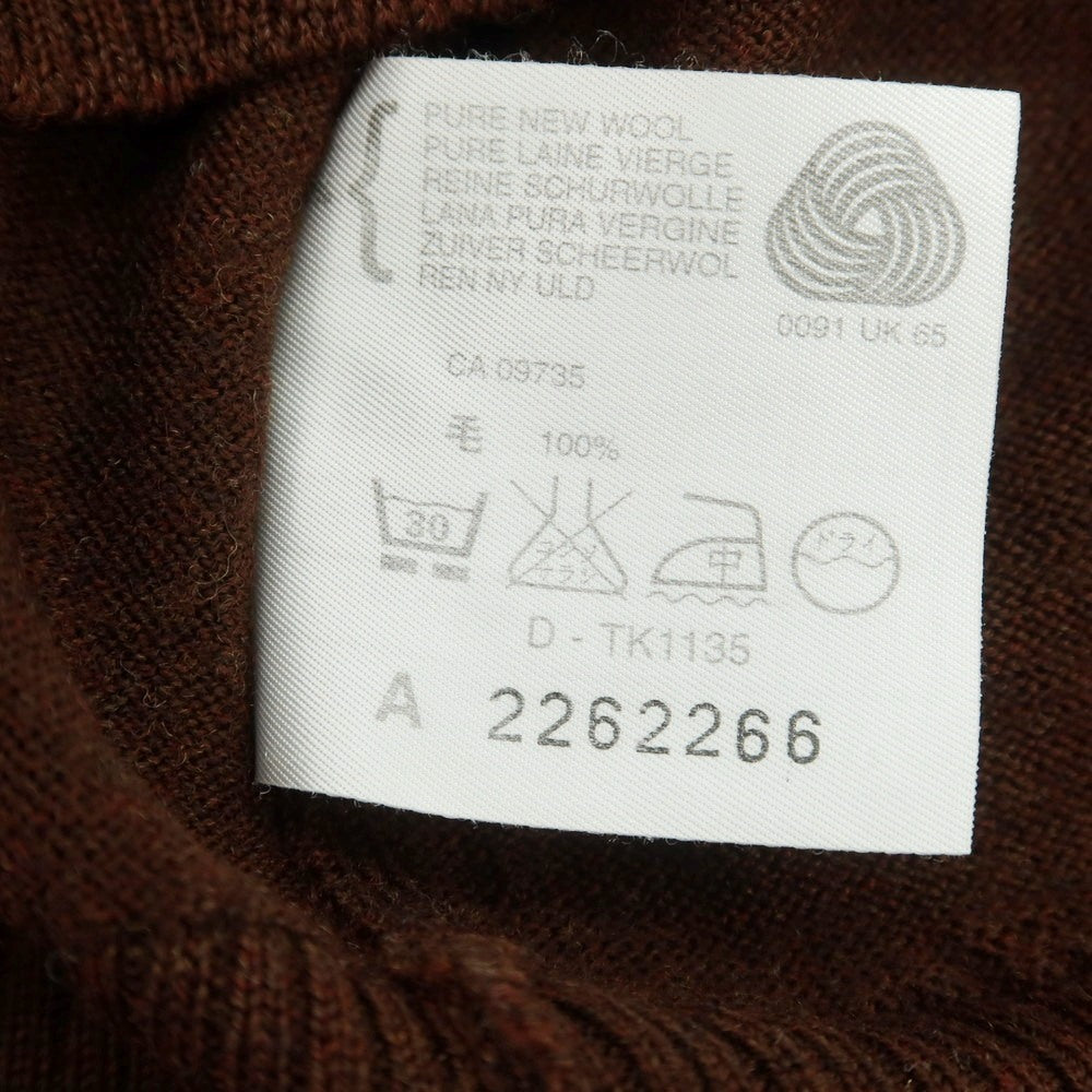 【中古】ジョンスメドレー JOHN SMEDLEY ハイゲージ ウール クルーネック プルオーバーニット ブラウン【 M 】【 状態ランクB 】【 メンズ 】
