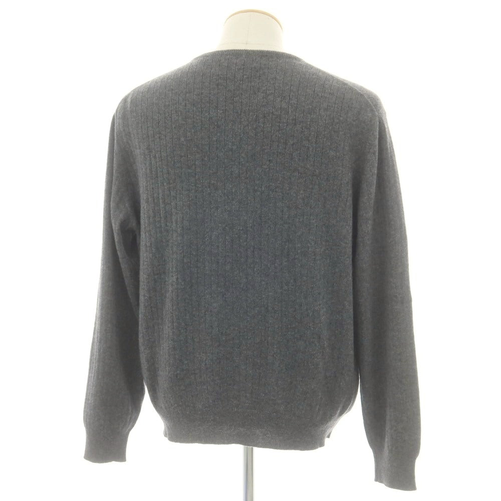 【中古】ラルフローレン パープルレーベル RalphLauren Collection Purple Label カシミヤ Vネック プルオーバーニット グレー【 M 】【 状態ランクB 】【 メンズ 】