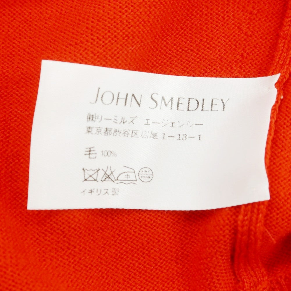 【中古】ジョンスメドレー JOHN SMEDLEY ハイゲージ ウール Vネック ニットベスト レッド系【 L 】【 状態ランクA 】【 メンズ 】