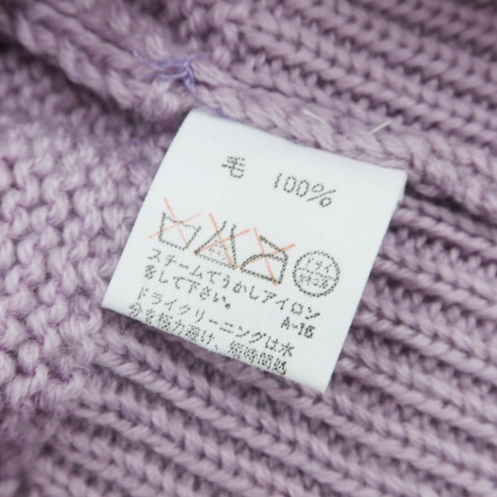 【中古】ドリスヴァンノッテン DRIES VAN NOTEN ウール Vネック ニットベスト ラベンダーxアイボリー【 M 】【 状態ランクB 】【 メンズ 】