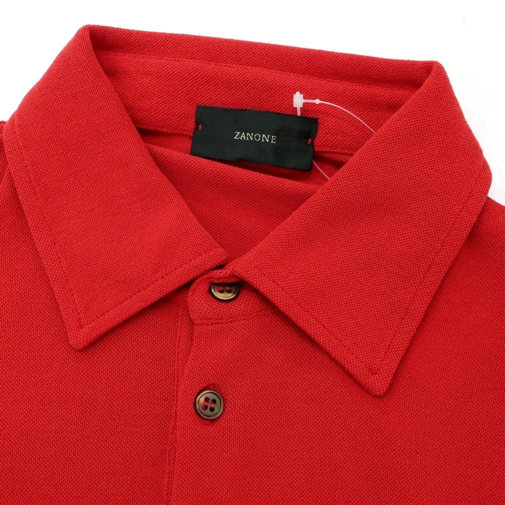 【中古】ザノーネ ZANONE コットン 半袖ポロシャツ レッド【 50 】【 状態ランクA 】【 メンズ 】