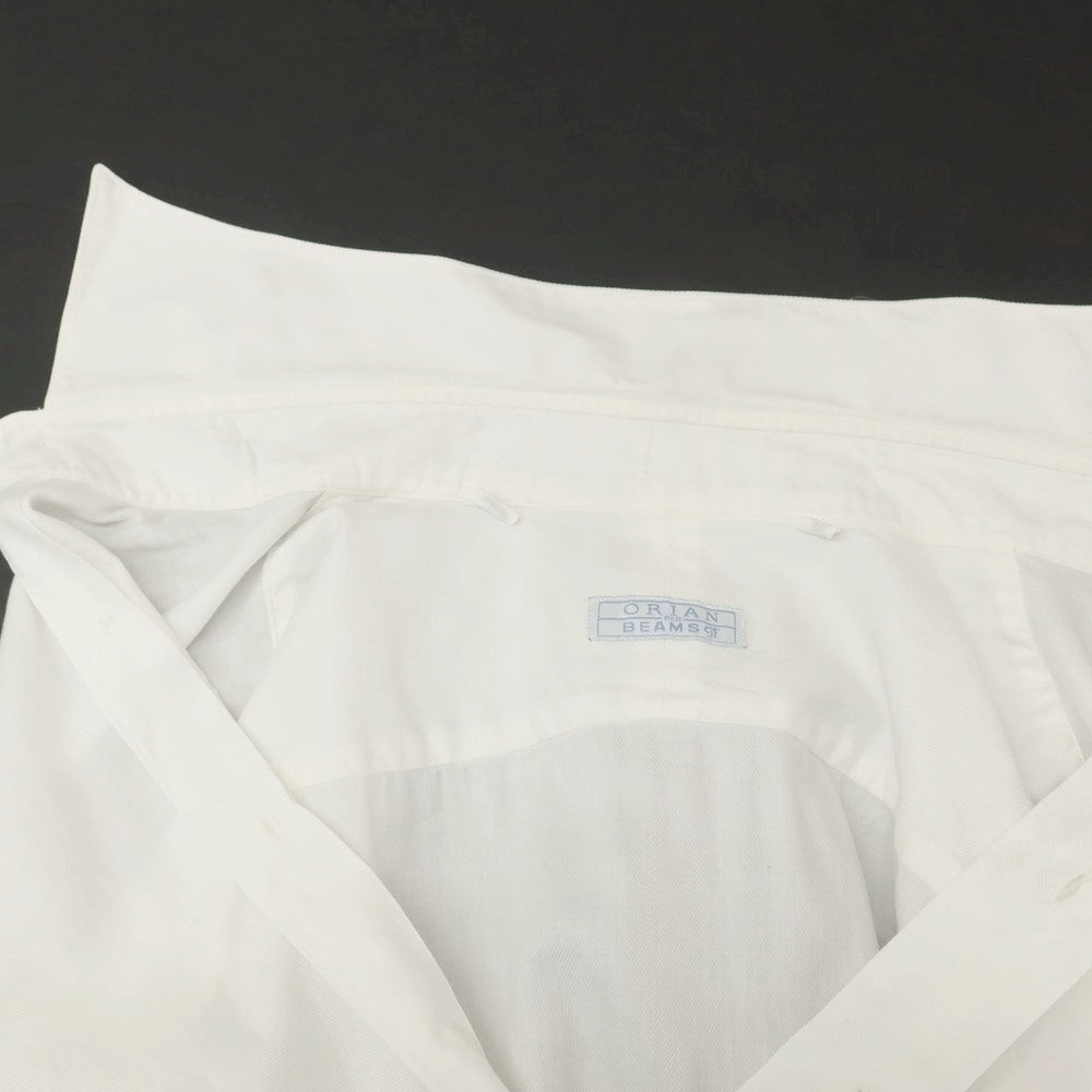【中古】オリアン ORIAN BEAMS F別注 ツイルコットン ドレスシャツ ホワイト【 43 】【 状態ランクC 】【 メンズ 】