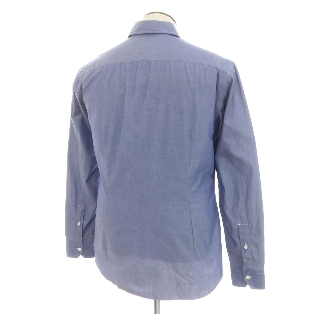【中古】サルヴァトーレピッコロ Salvatore Piccolo コットン ホリゾンタルカラー ドレスシャツ ライトネイビー【 42 】【 状態ランクB 】【 メンズ 】