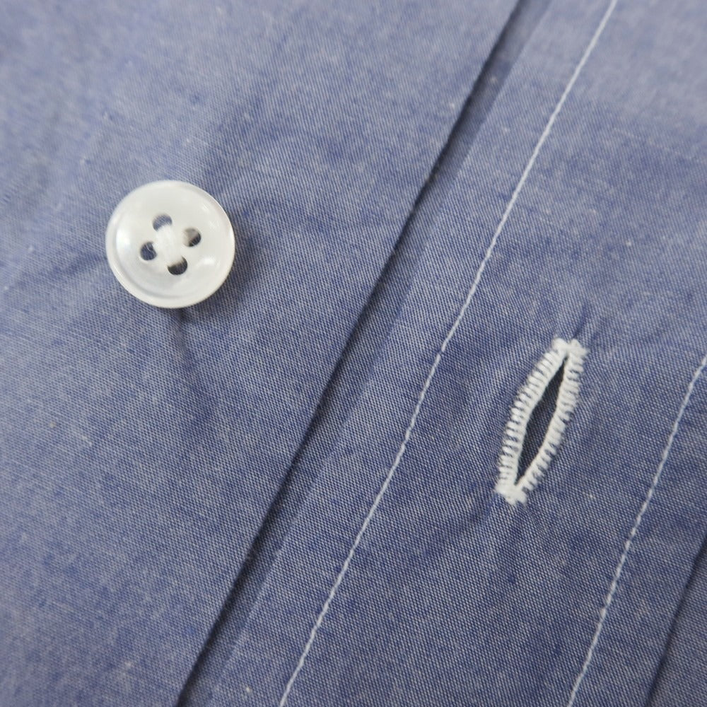 【中古】サルヴァトーレピッコロ Salvatore Piccolo コットン ホリゾンタルカラー ドレスシャツ ライトネイビー【 42 】【 状態ランクB 】【 メンズ 】