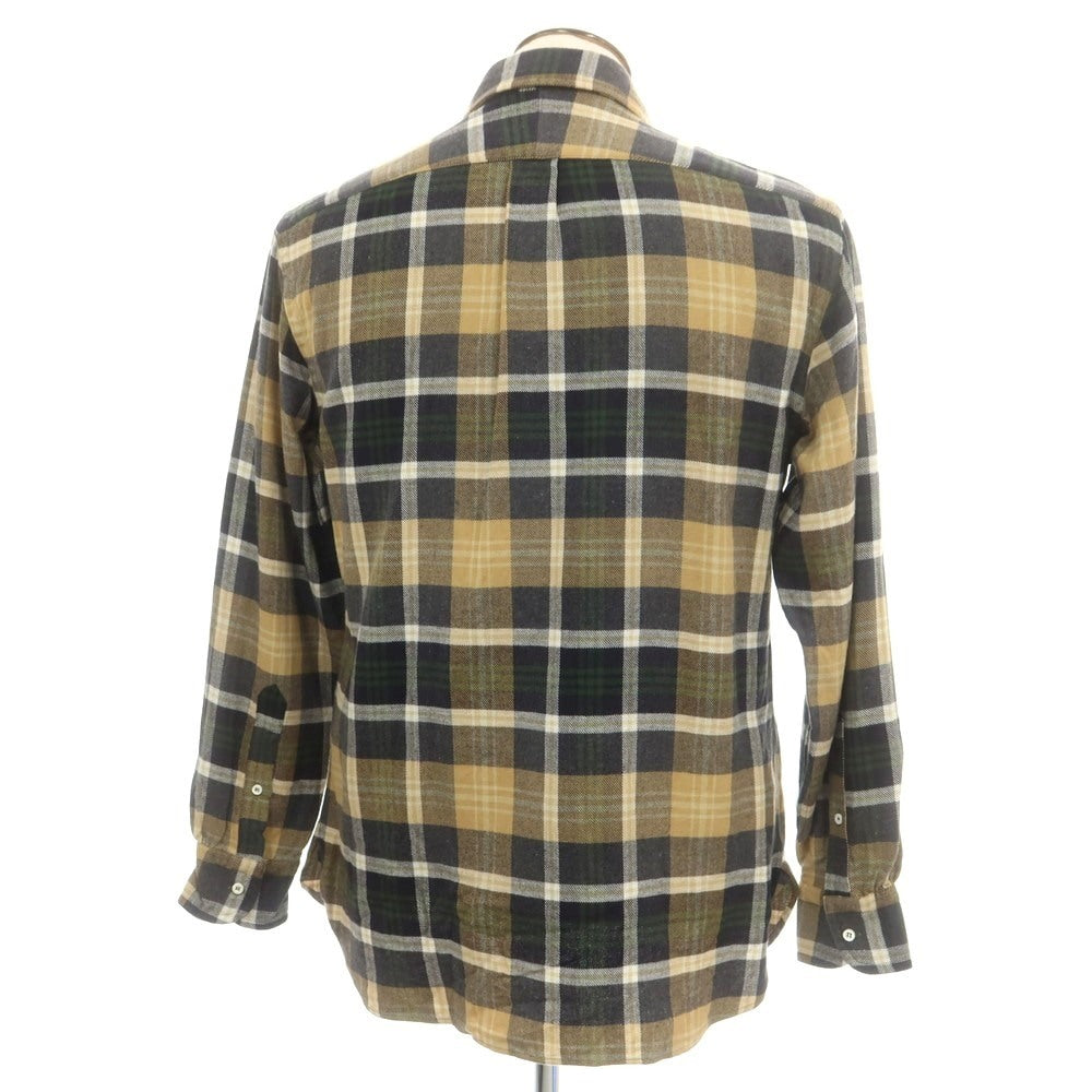 【中古】ギローバー GUY ROVER International Gallery BEAMS別注 チェック ボタンダウン カジュアルシャツ ベージュxグレー【 41 】【 状態ランクB 】【 メンズ 】