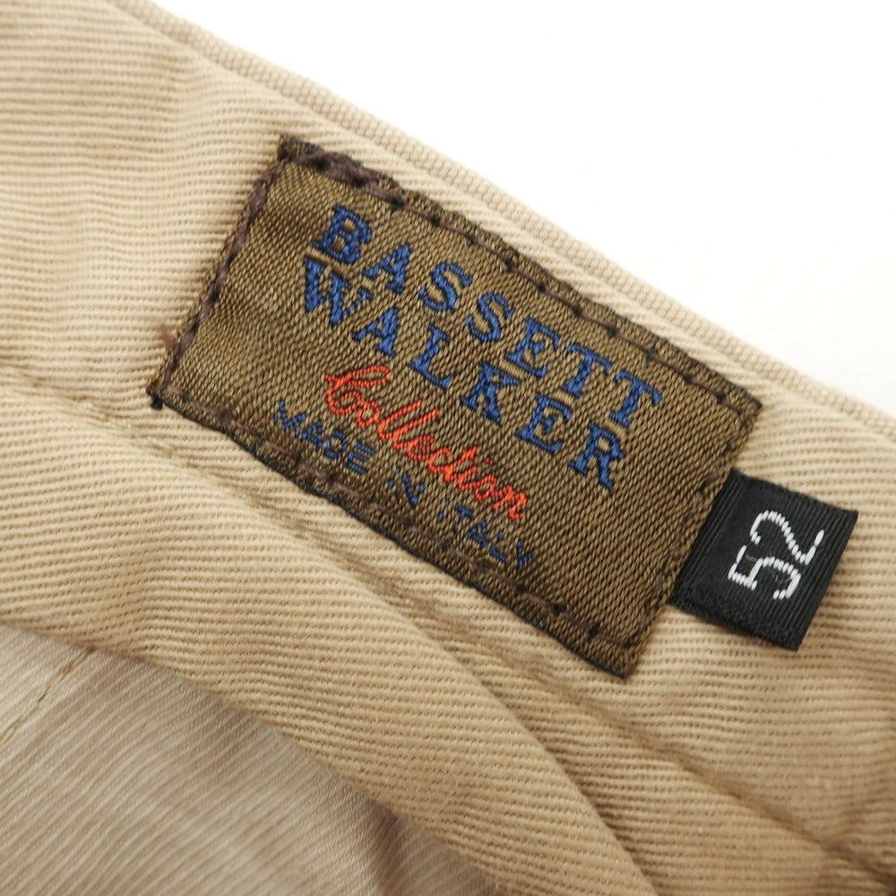 【中古】バセットウォーカー BASSETT WALKER コットン カジュアルスラックスパンツ ベージュ【 52 】【 状態ランクB 】【 メンズ 】