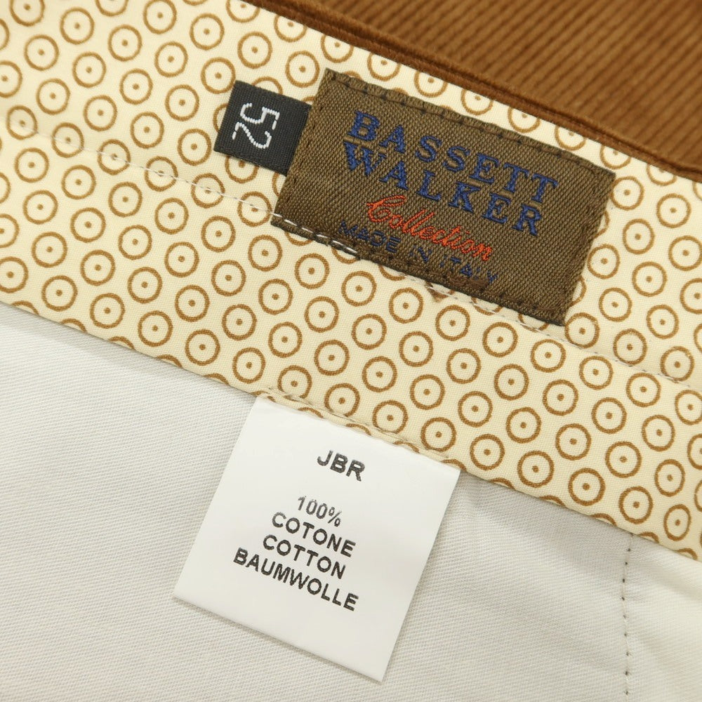 【中古】【未使用】バセットウォーカー BASSETT WALKER コットン コーデュロイパンツ ブラウン【 52 】【 状態ランクS 】【 メンズ 】