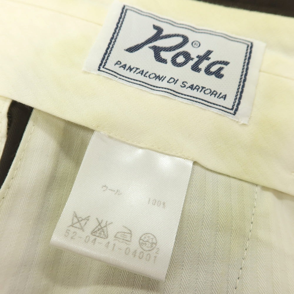 【中古】ロータ ROTA ウール ドレススラックスパンツ ダークブラウン【 52 】【 状態ランクD 】【 メンズ 】