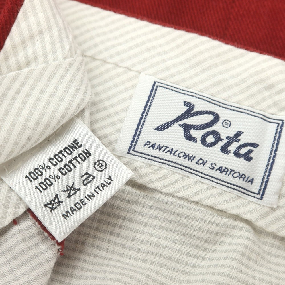 【中古】ロータ ROTA コットン カジュアルスラックスパンツ レッド【 52 】【 状態ランクC 】【 メンズ 】