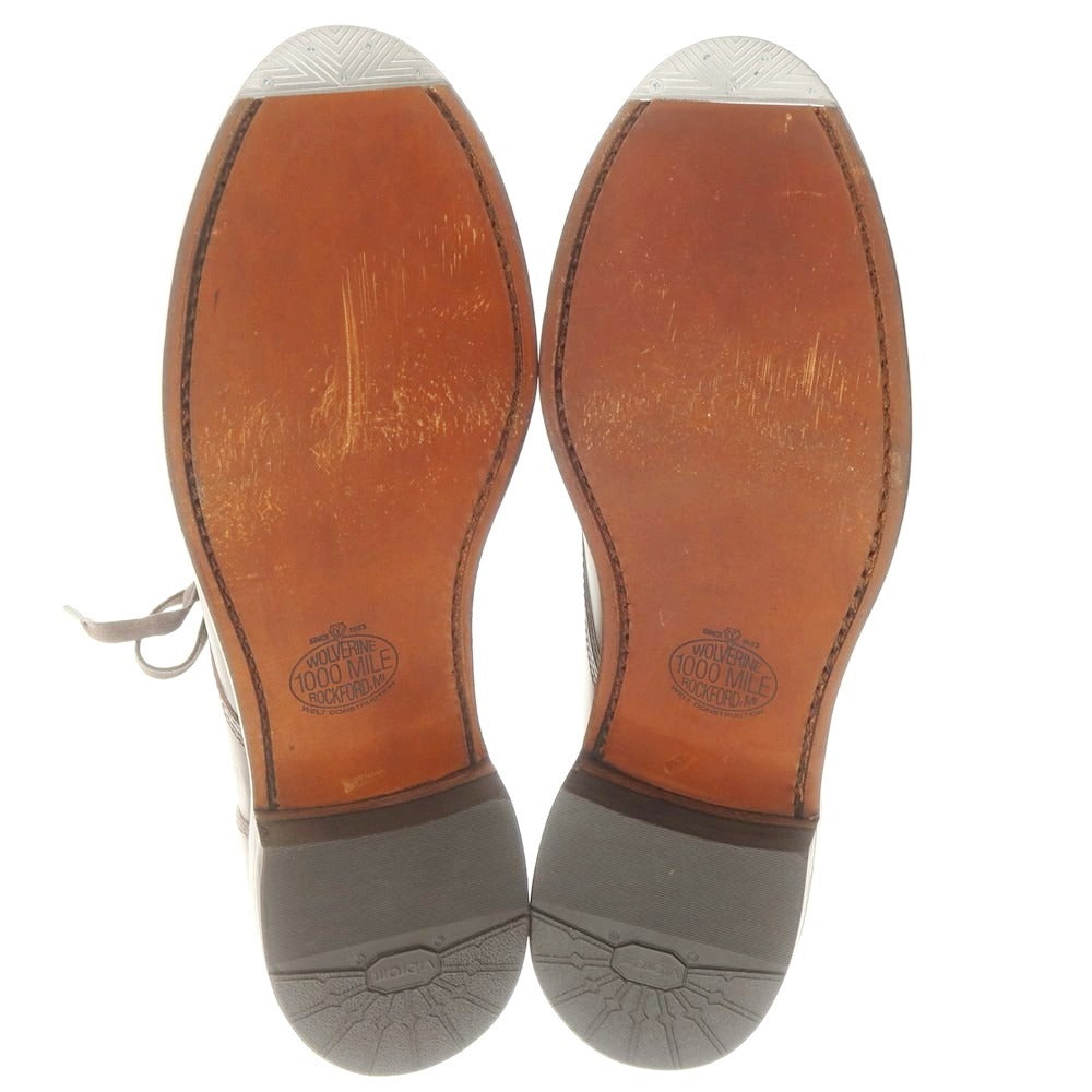 【中古】ウルヴァリン WOLVERINE 1000MILE シェルコードバン ブーツ ブラウン(マホガニー)【 9D 】【 状態ランクA 】【 メンズ 】