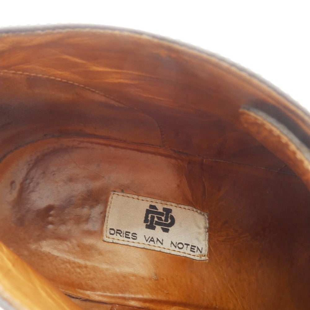 【中古】ドリスヴァンノッテン DRIES VAN NOTEN ウイングチップ ショート ブーツ ブラック【 42 】【 状態ランクC 】【 メンズ 】