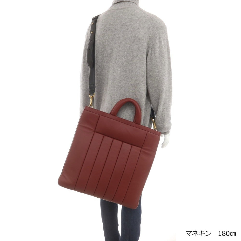 【中古】ダンヒル Dunhill ラムレザー コンコースラージ トートバッグ ブラッドレッド【 状態ランクA 】【 メンズ 】
