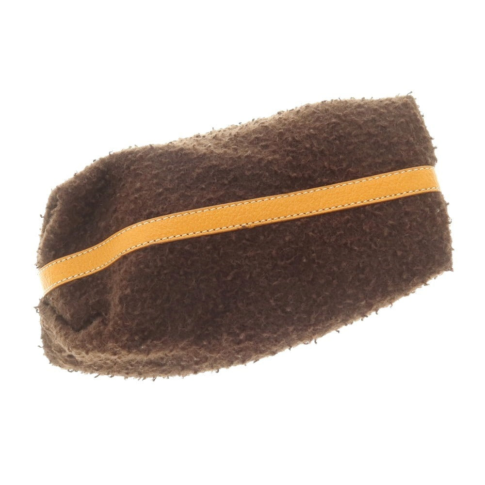 【中古】イルミーチョ il micio ウール系 ポーチ ブラウン【 状態ランクB 】【 メンズ 】