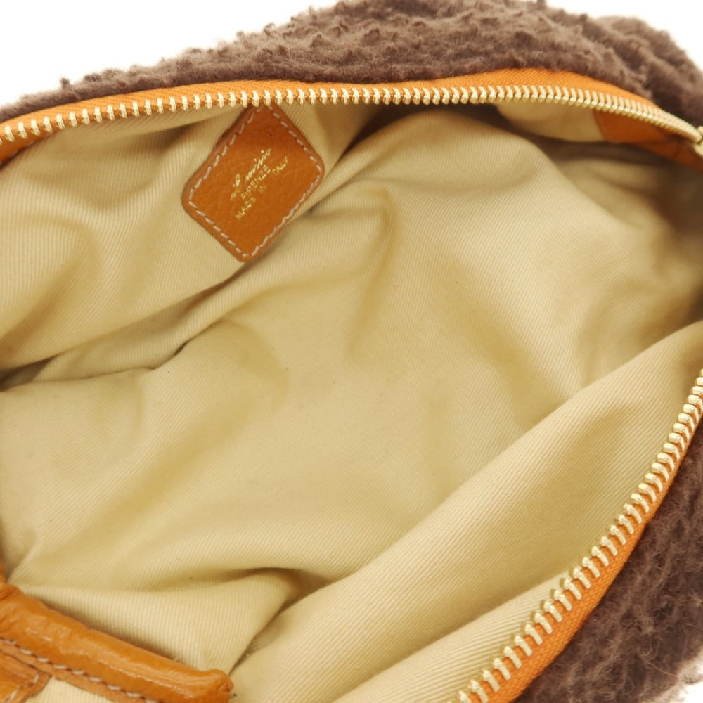 【中古】イルミーチョ il micio ウール系 ポーチ ブラウン【 状態ランクB 】【 メンズ 】