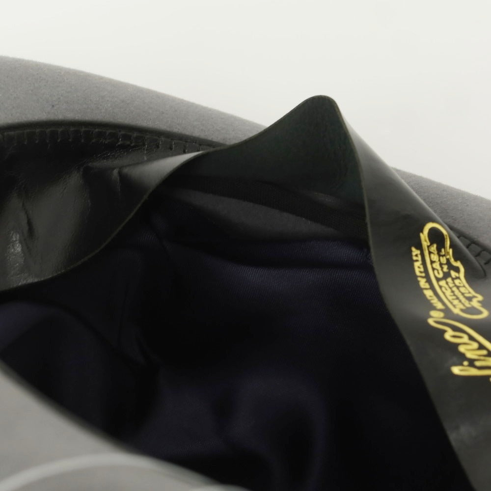 【中古】ボルサリーノ Borsalino ラビット系 ソフトボーラーハット グレー【 56 】【 状態ランクB 】【 メンズ 】