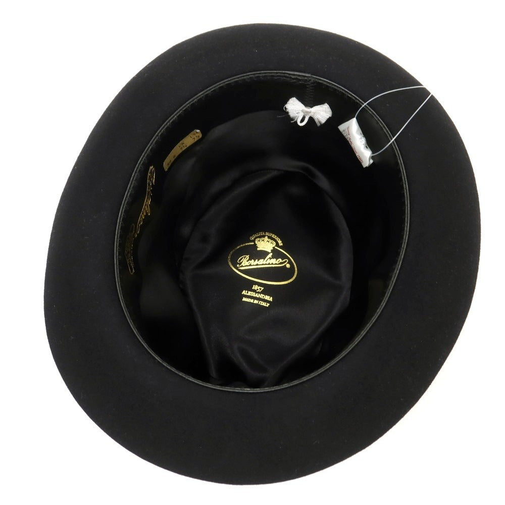 【中古】ボルサリーノ Borsalino ラビット 中折れハット ブラック【 59 】【 状態ランクB 】【 メンズ 】