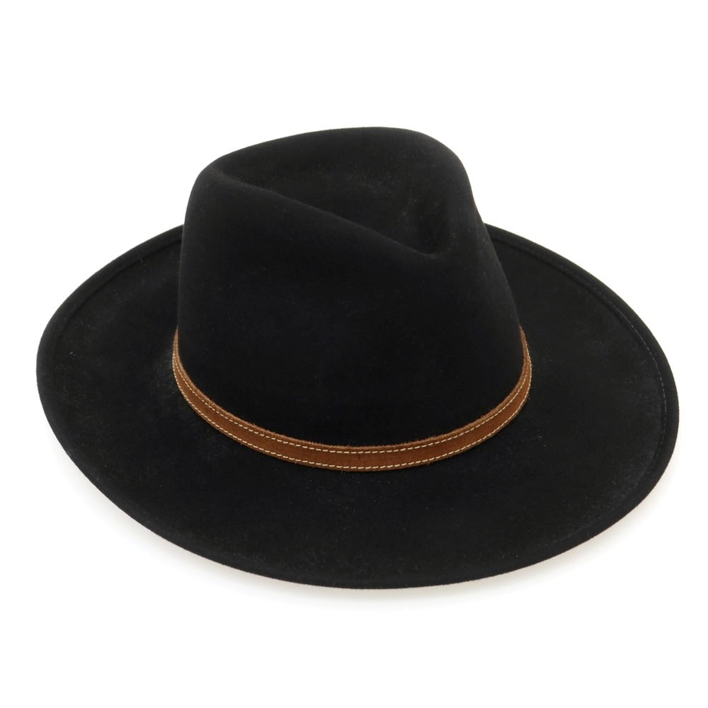 【中古】ボルサリーノ Borsalino ラビット 中折れハット ブラック【 60位 】【 状態ランクA 】【 メンズ 】
