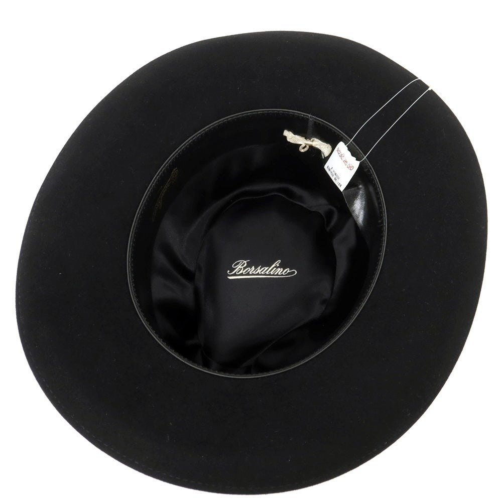 【中古】ボルサリーノ Borsalino ラビット 中折れハット ブラック【 60位 】【 状態ランクA 】【 メンズ 】