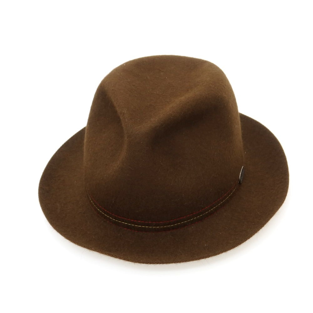 【中古】ボルサリーノ Borsalino ラビット TRAVELLER ソフトボーラーハット ブラウン【 60位 】【 状態ランクB 】【 メンズ 】