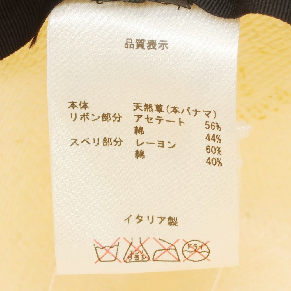 【中古】ボルサリーノ Borsalino パナマハット ナチュラルxライトグリーン【 60 】【 状態ランクB 】【 メンズ 】