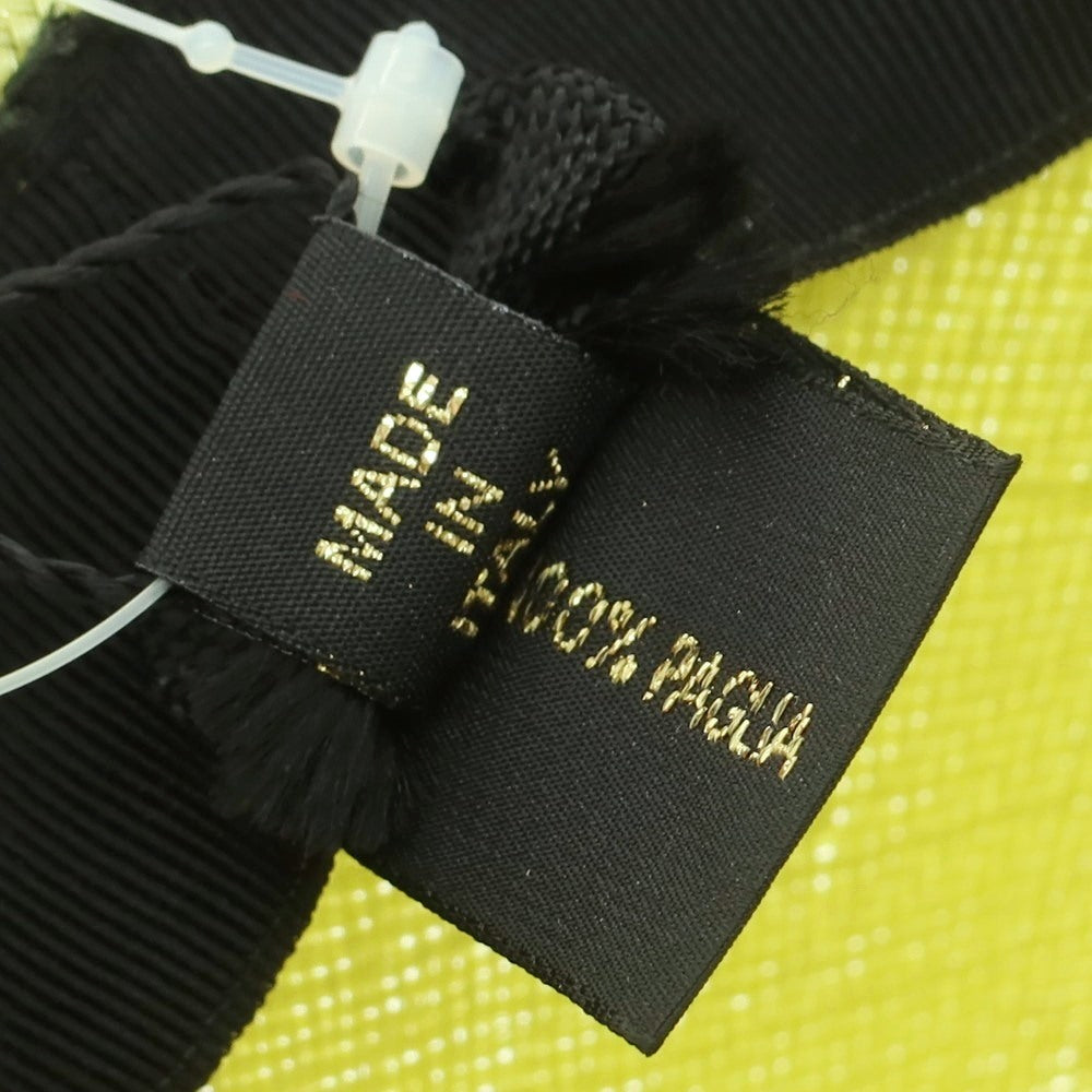 【中古】ボルサリーノ Borsalino パナマハット ライトグリーンxボルドー【 L 】【 状態ランクA 】【 メンズ 】