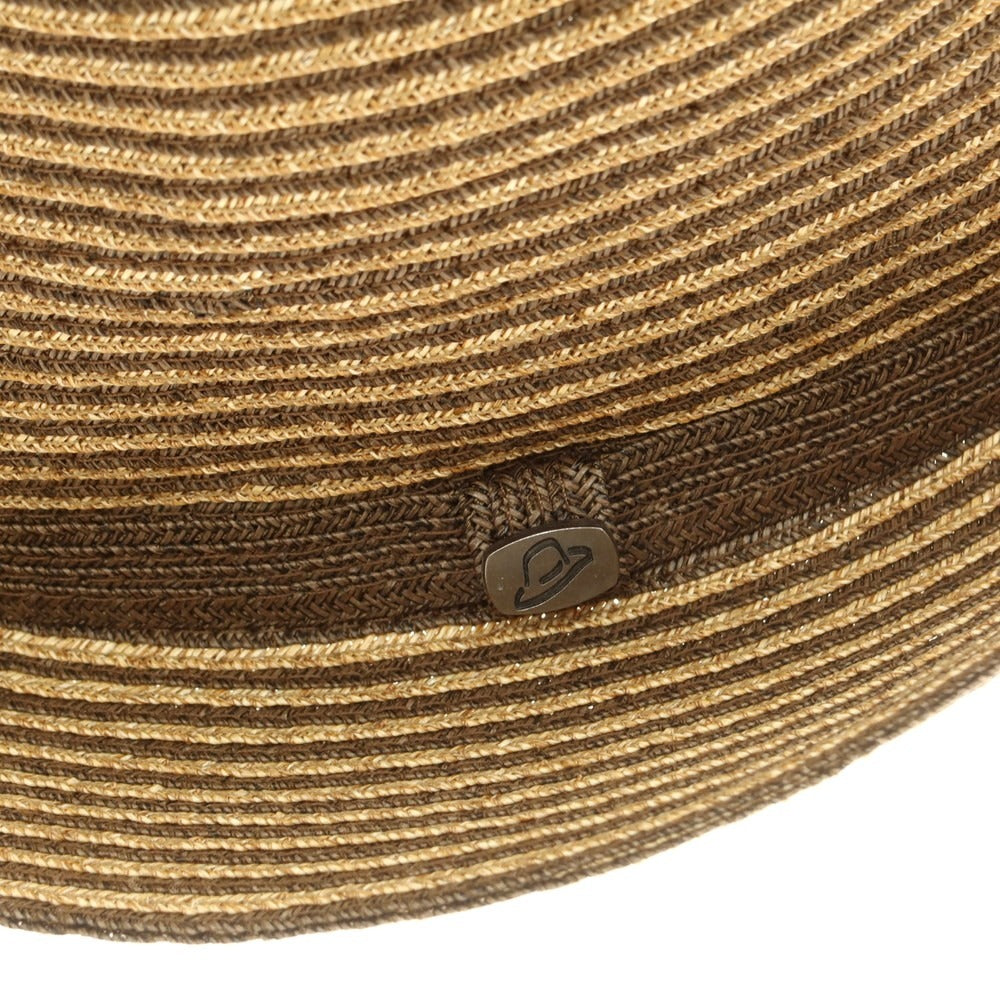【中古】ボルサリーノ Borsalino ペーパー ストロー ハット ブラウンxベージュ【 XL 】【 状態ランクB 】【 メンズ 】