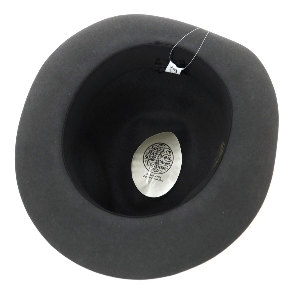 【中古】ロックアンドコーハッターズ LOCK & Co. HATTERS ウール系 ソフトボーラーハット グレー【 59 】【 状態ランクB 】【 メンズ 】