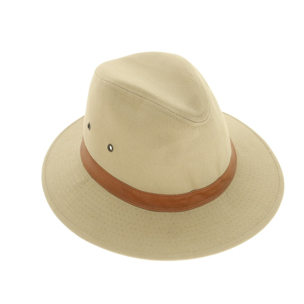 【中古】ロックアンドコーハッターズ LOCK & Co. HATTERS ツイルコットン 中折れハット ダークベージュ【 L 】【 状態ランクB 】【 メンズ 】