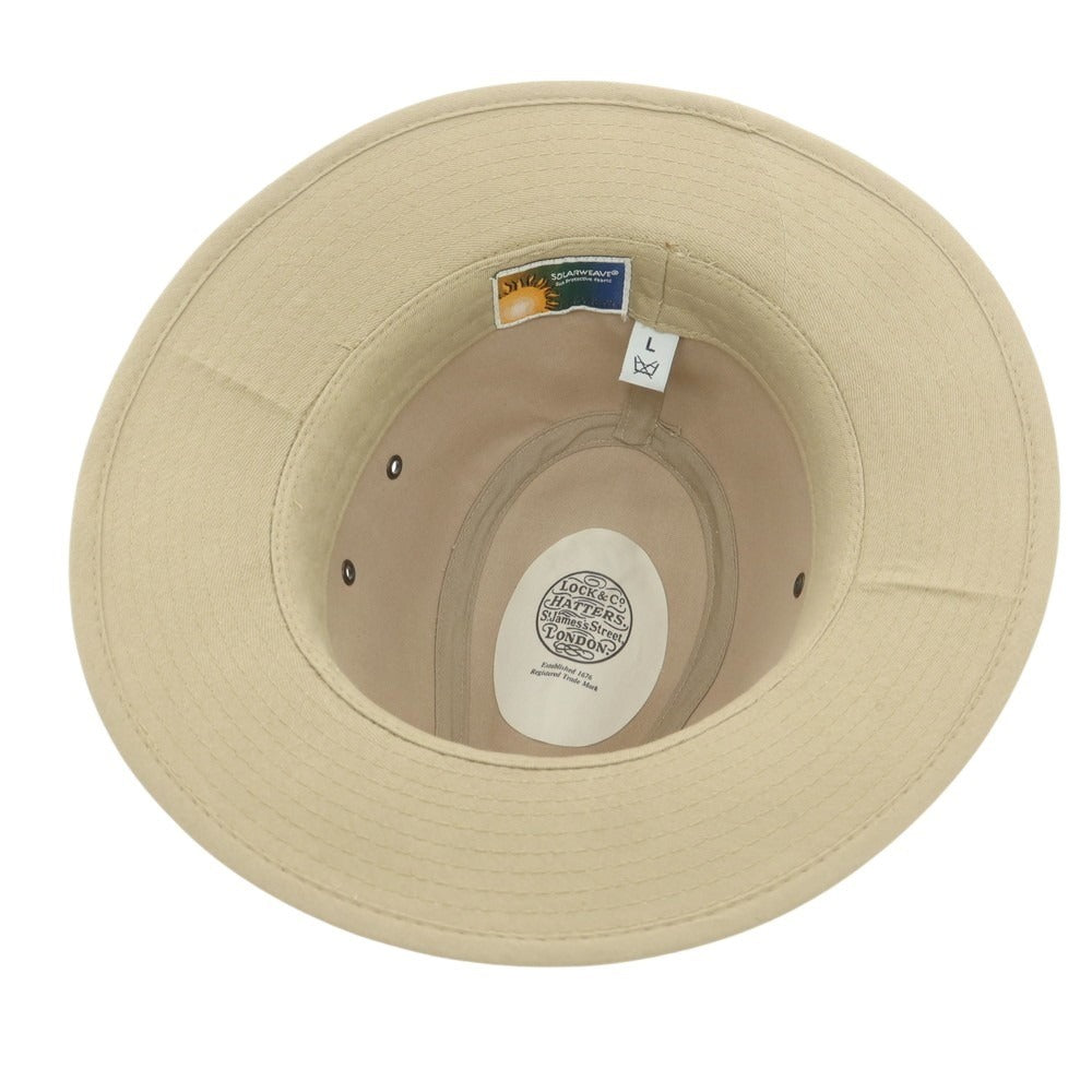 【中古】ロックアンドコーハッターズ LOCK & Co. HATTERS ツイルコットン 中折れハット ダークベージュ【 L 】【 状態ランクB 】【 メンズ 】